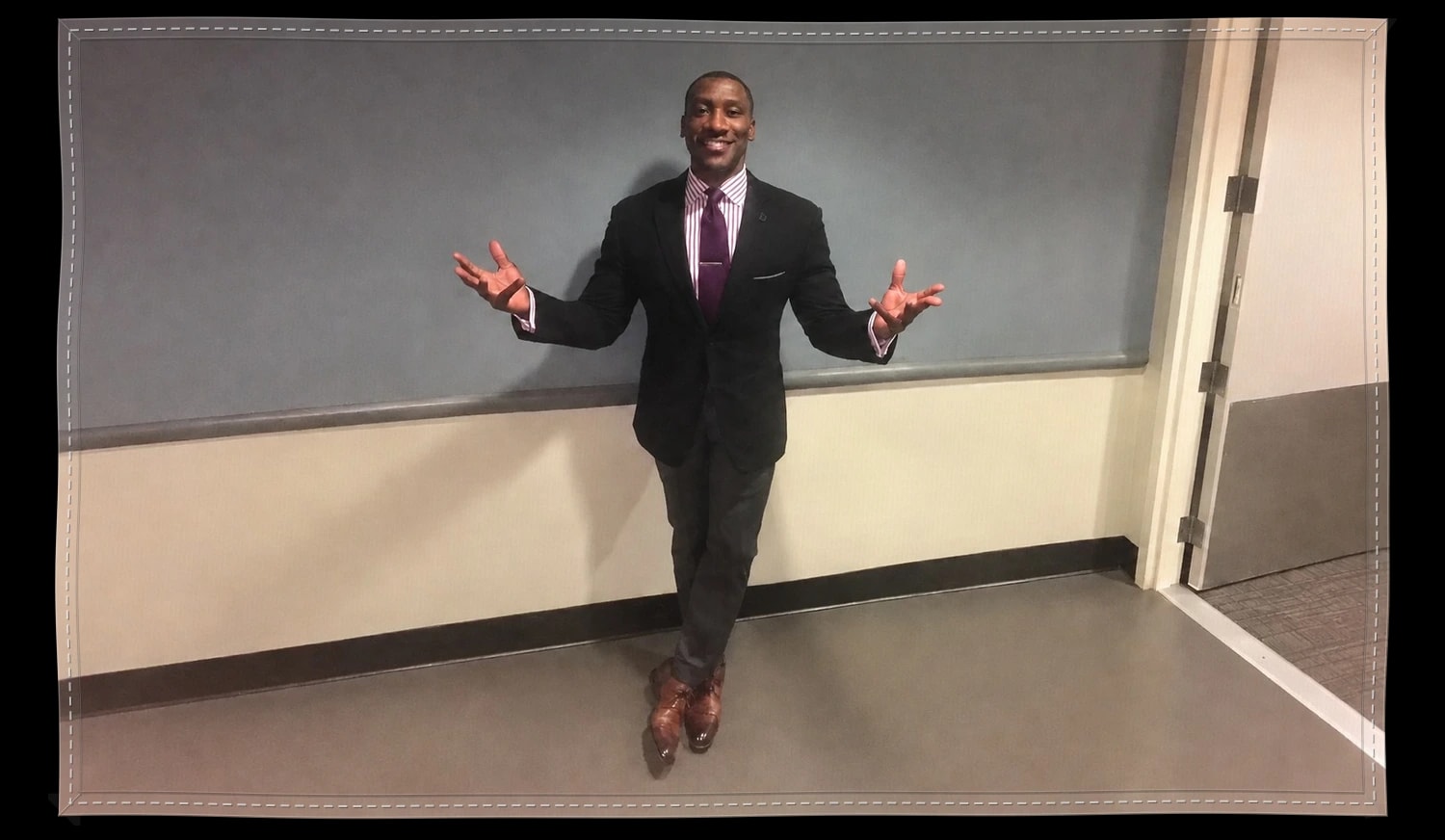 Guy in Suit Meme Flag, The piece