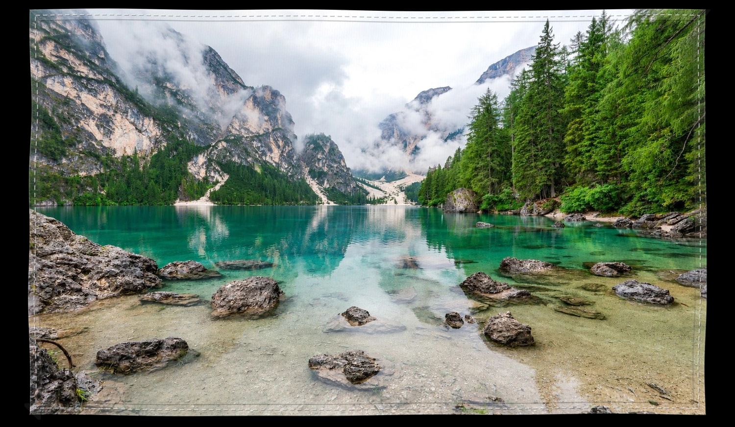 Mountain Lake Flag, The piece