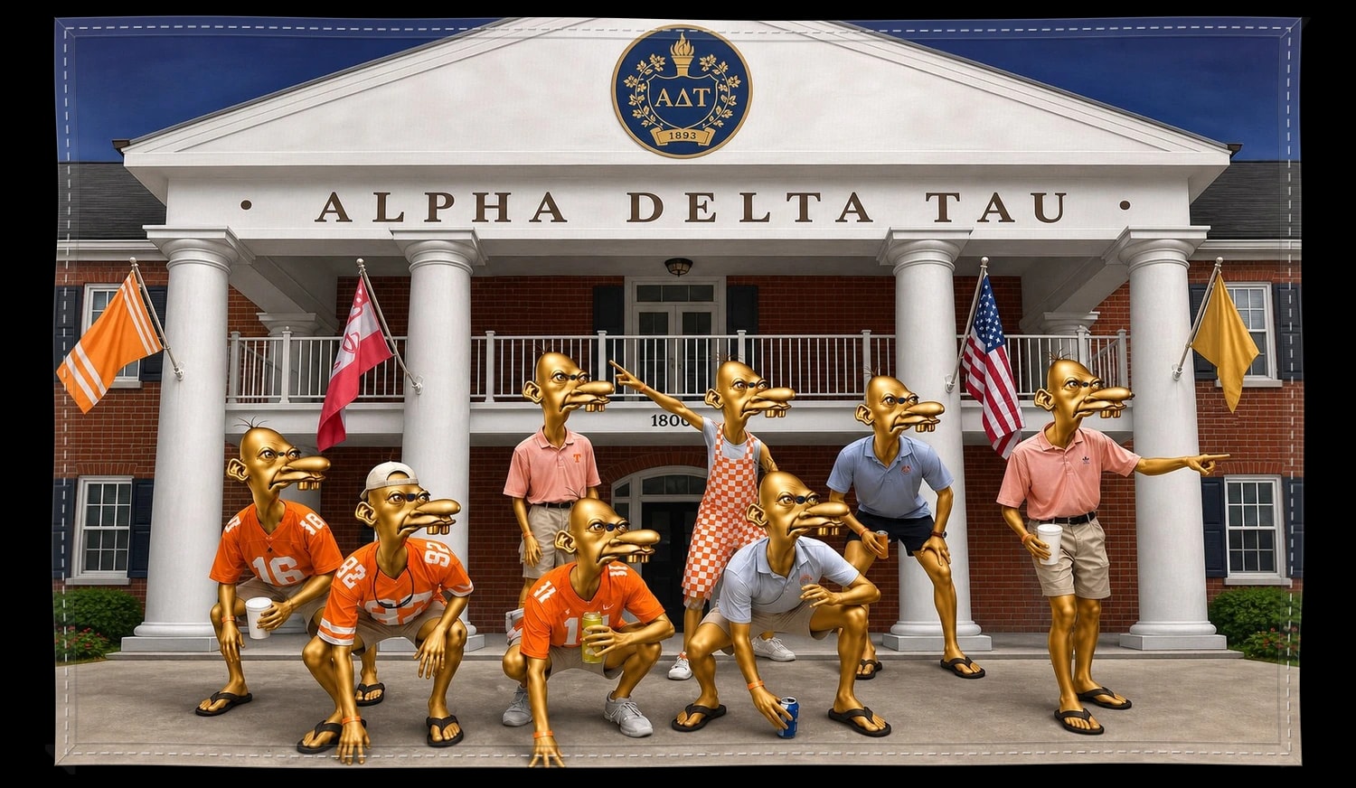 Neegy Frat Flag, The piece