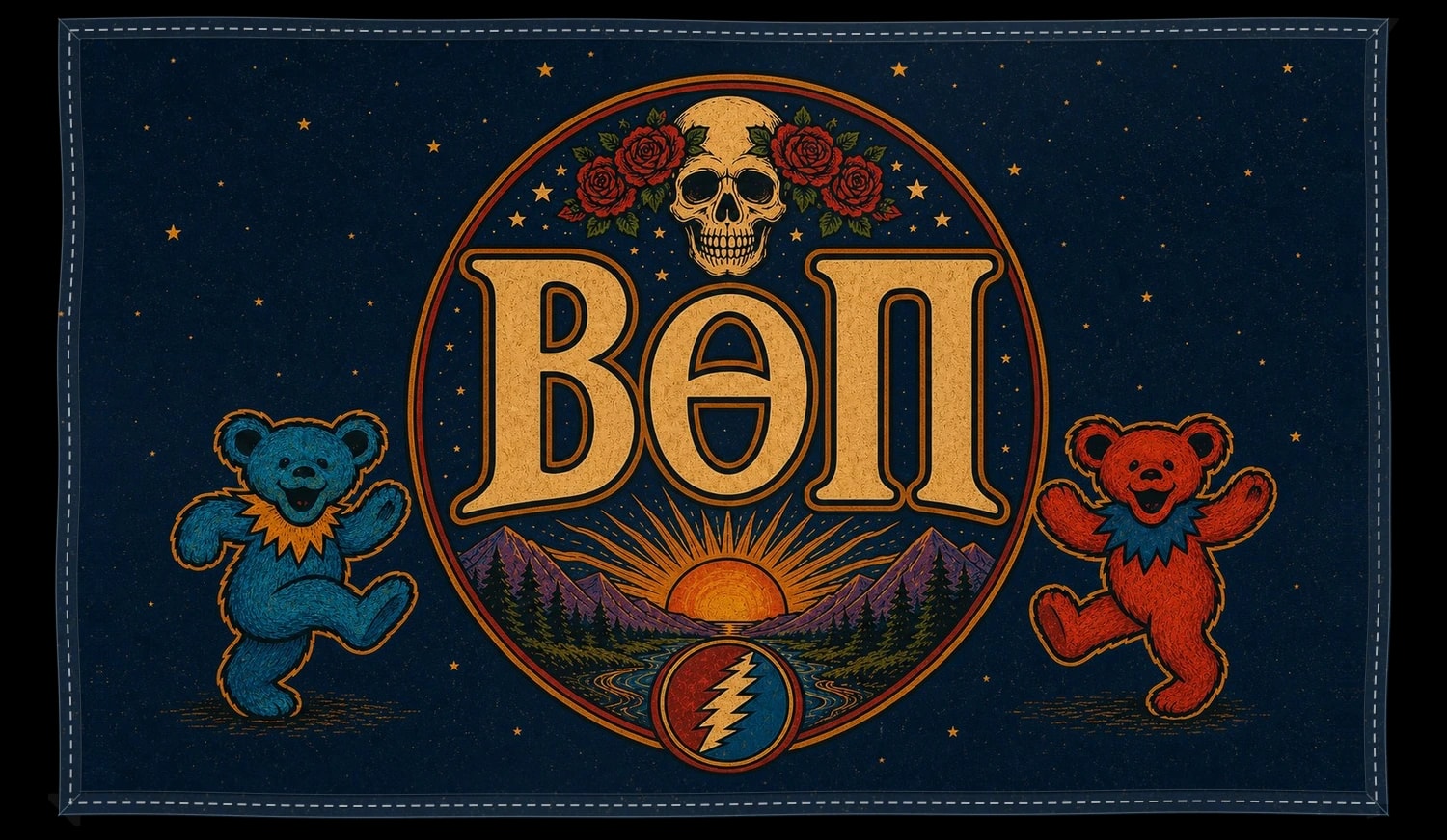 ΒΘΠ Greatful Dead Flag, The piece