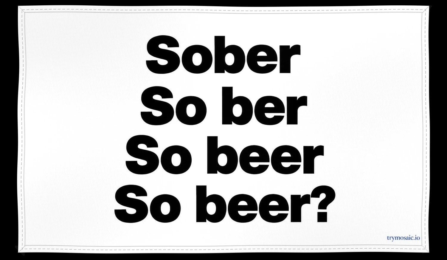 So Beer Flag
