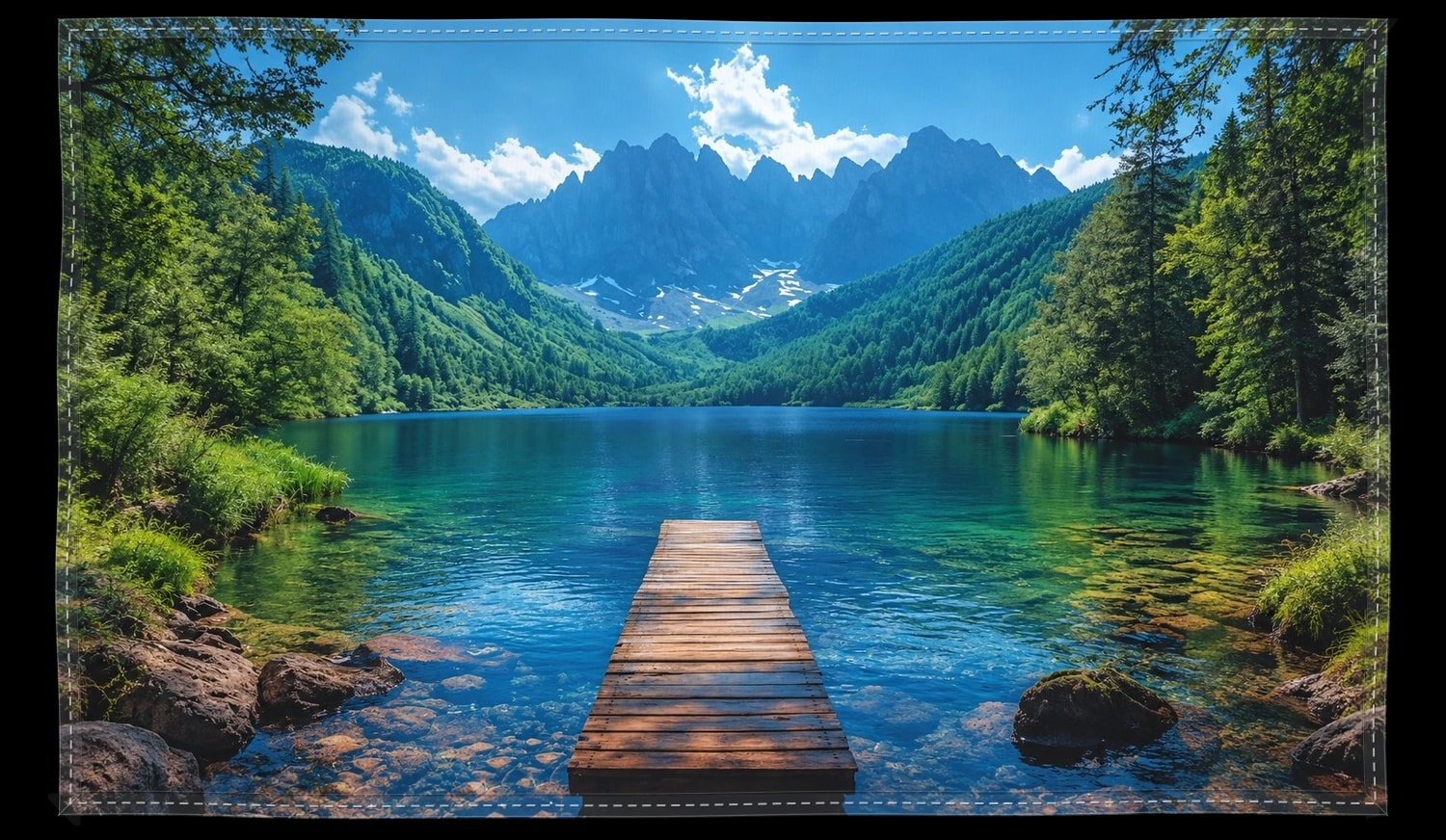 Mountain Lake Dock, The piece